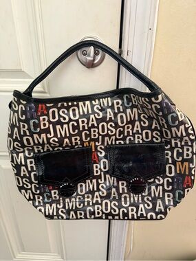 Marc by Marc Jacobs Black Multicolor Logo Shoulder Bag